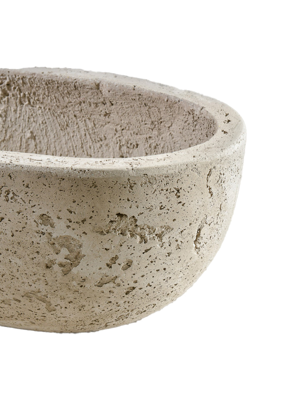 Beige Cement Oval Planter