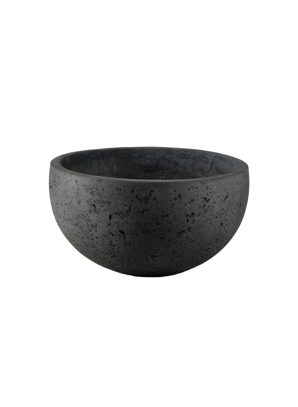 Charcoal Black Cement Bowl Planter