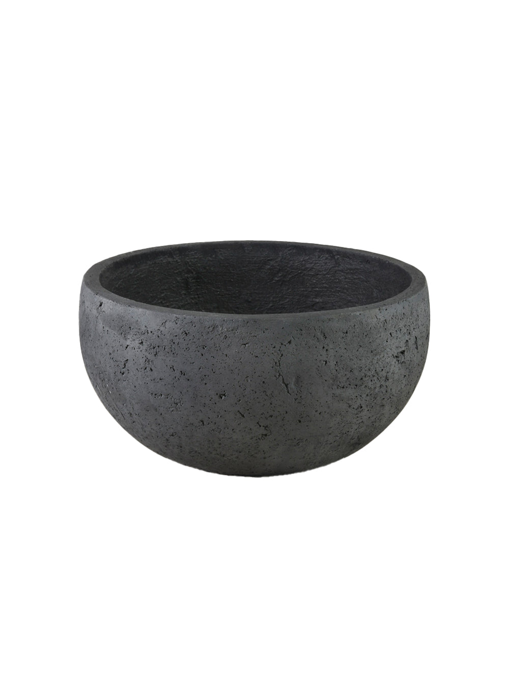 Charcoal Black Cement Bowl Planter