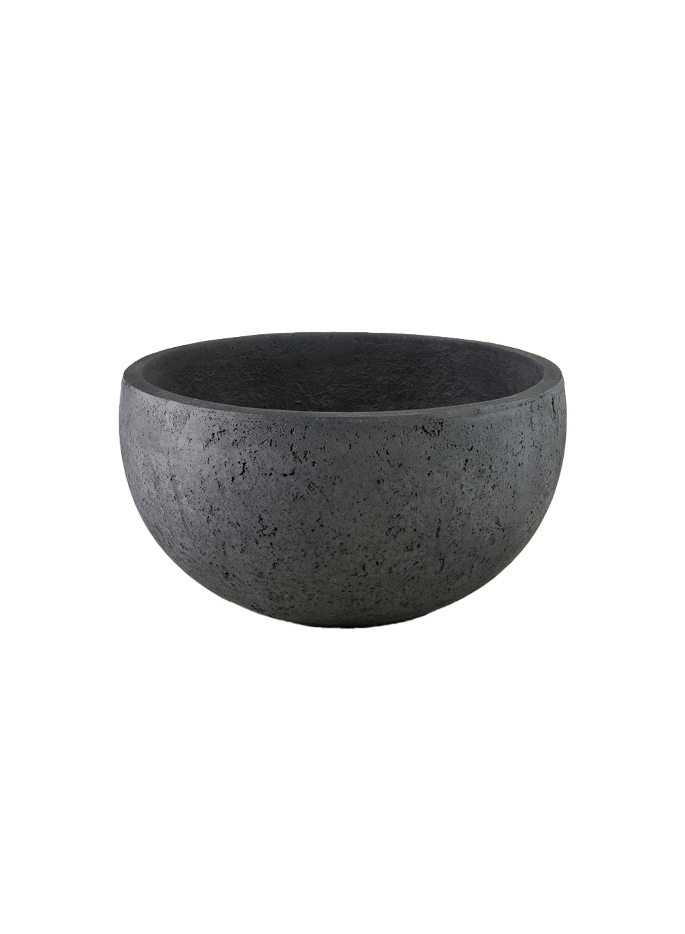 Charcoal Black Cement Bowl Planter