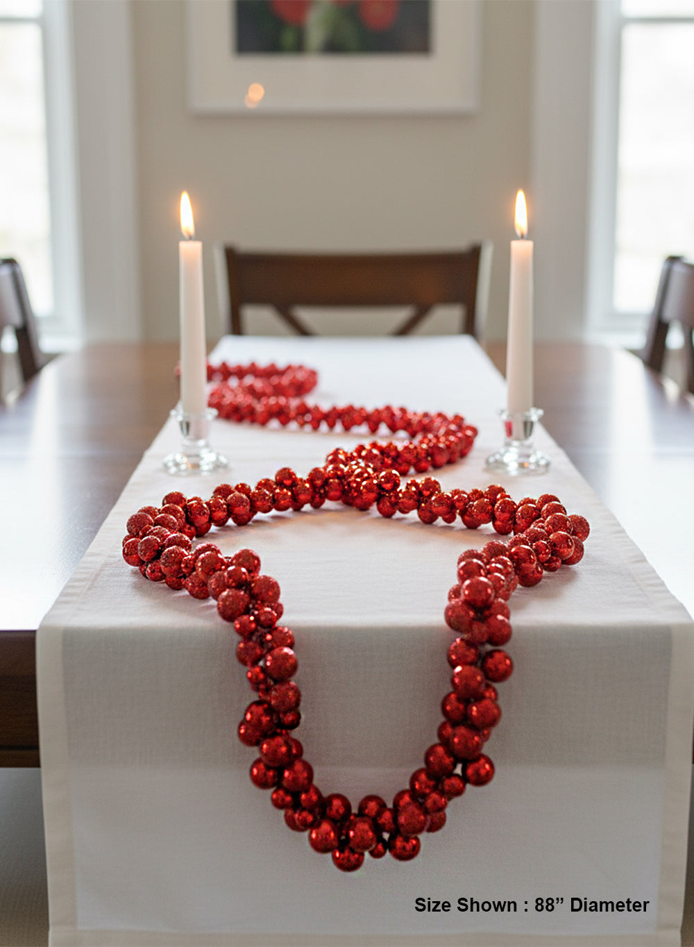 Plastic Bauble Garland, Available 3 Sizes