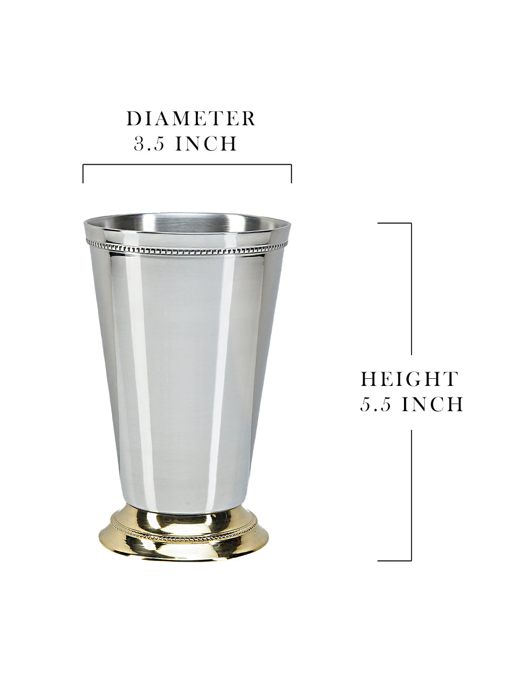 Silver-Gold Julep Cup Vase, in 2 Sizes