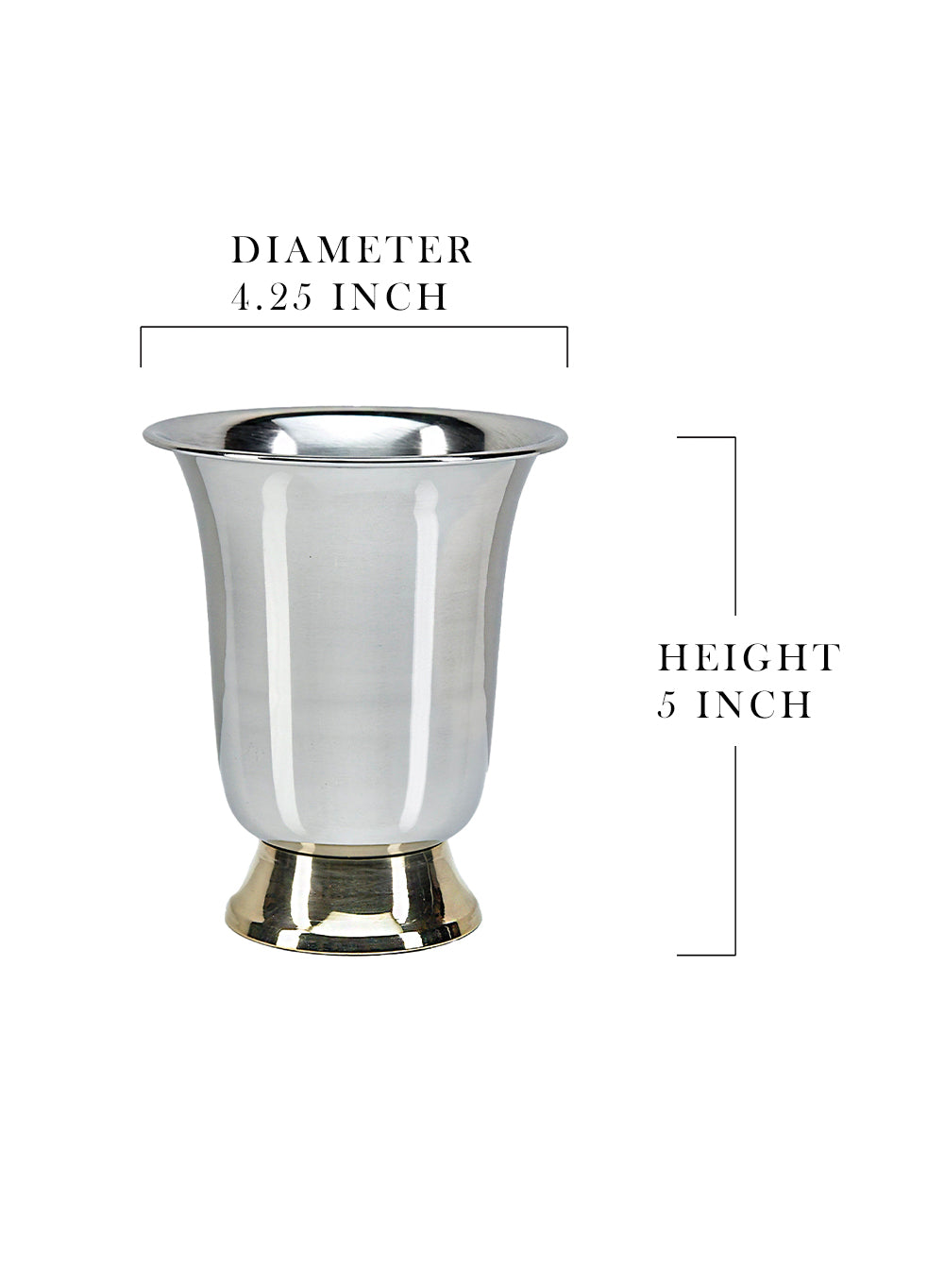 Silver-Gold Julep Cup Vase, in 2 Sizes