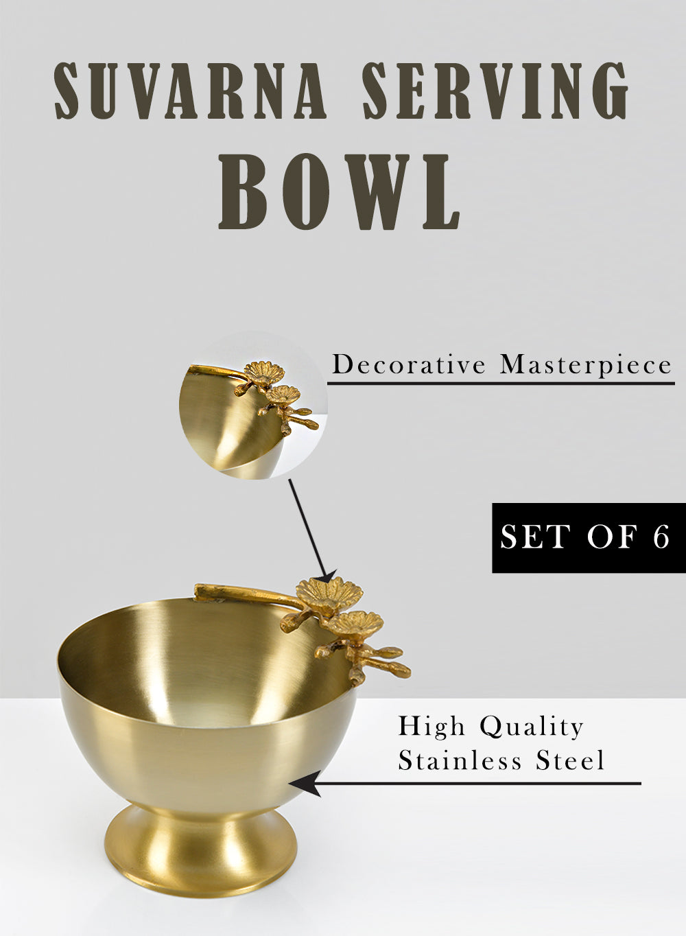 Suvarna Daisy Serving Bowl, in 3 Sizes