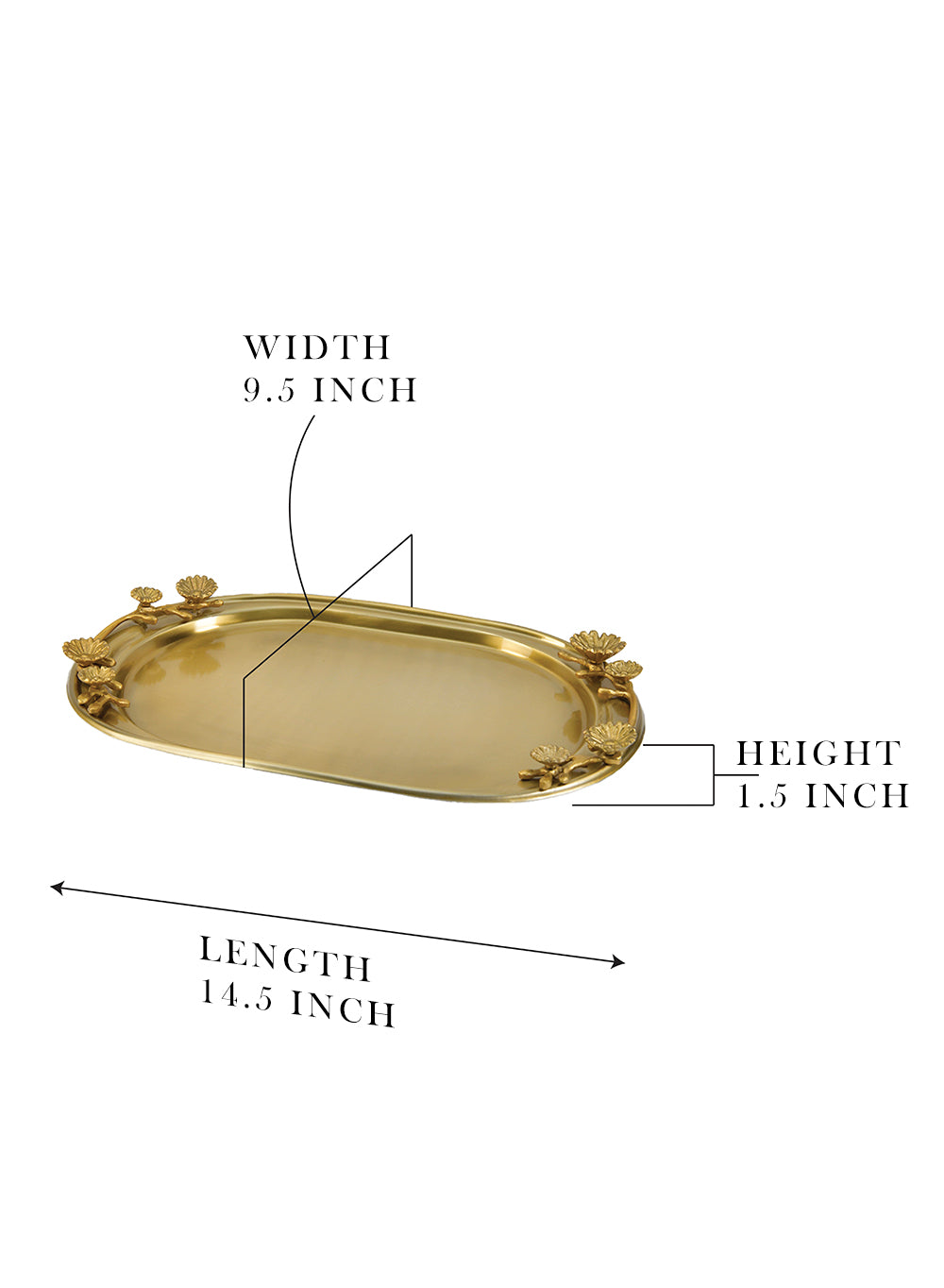 Suvarna Orchid Serving Tray with Two Bowls, in 2 Designs