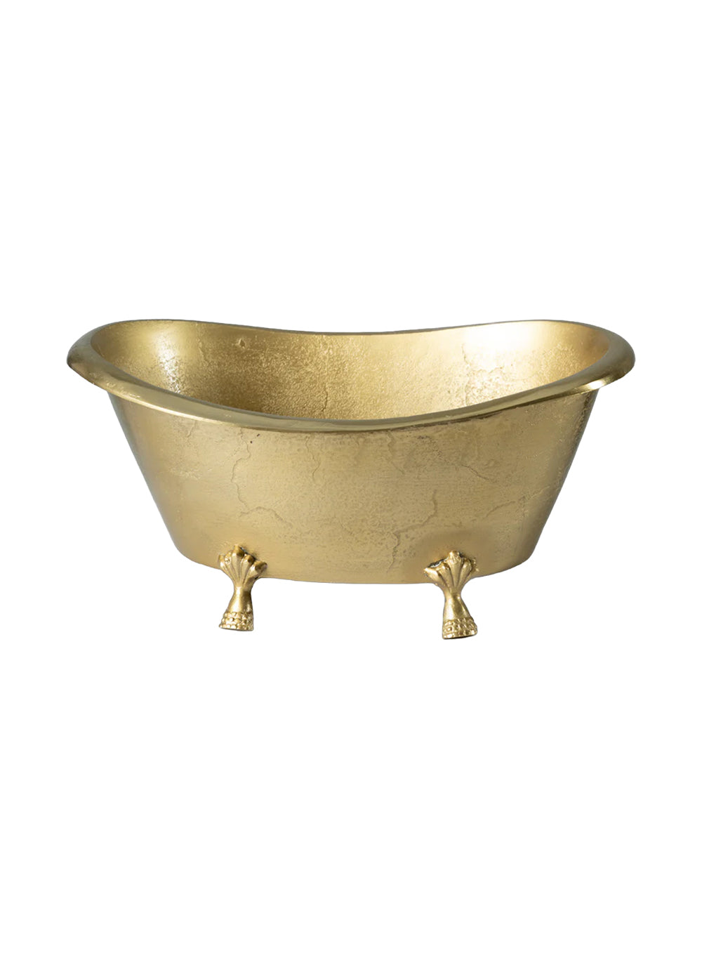 Maison Gold Clawfoot Mini Bathtub, 18" Long, 12" Wide & 8.5" Tall