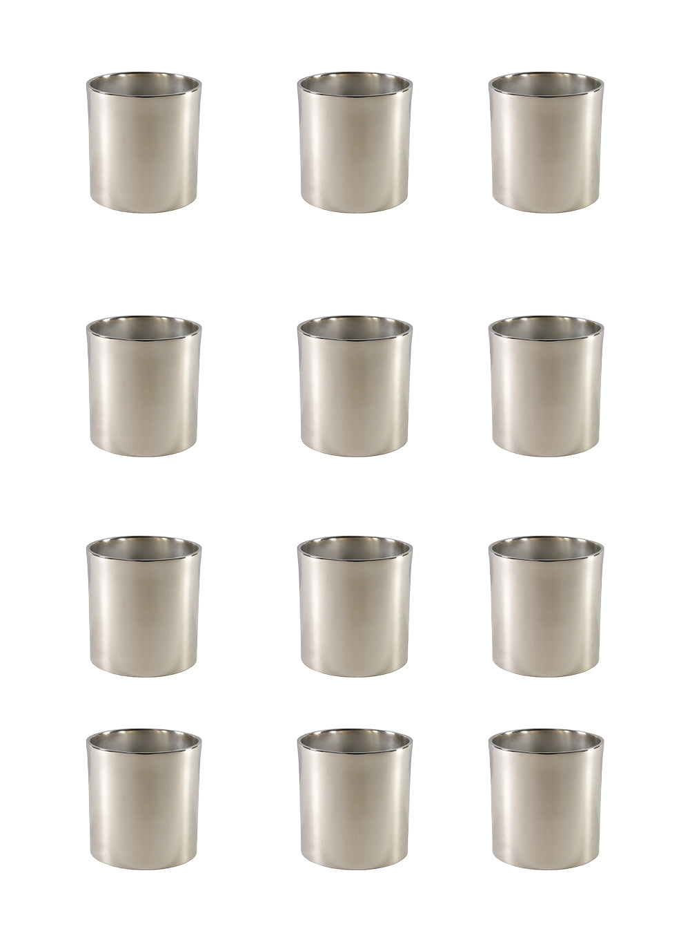 Silver Cylinder Aluminum Vase, in 2 Sizes