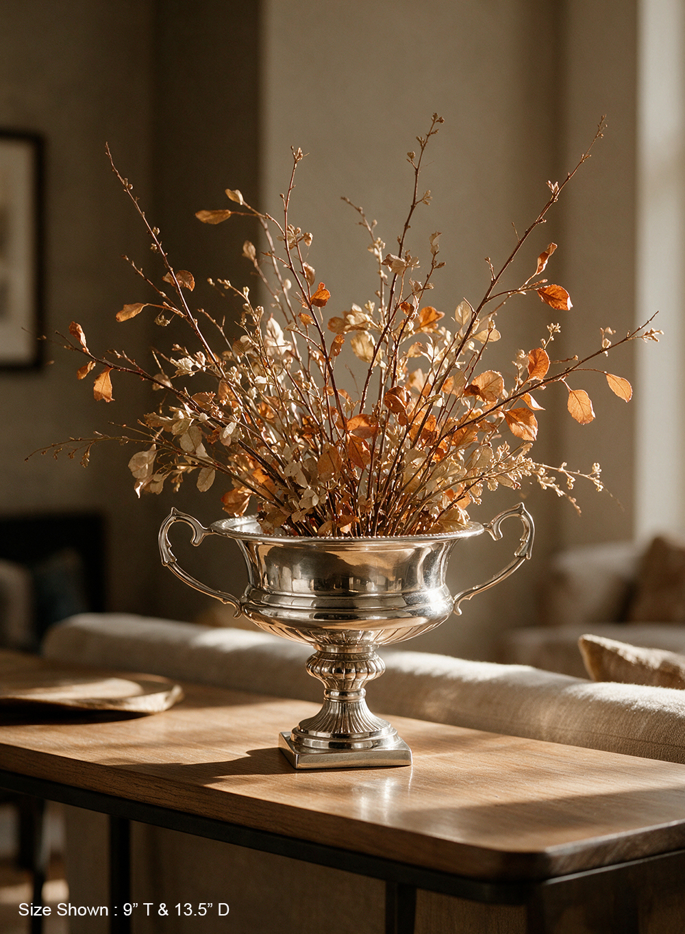 Silver Trophy Urn Vase with Handles Collection