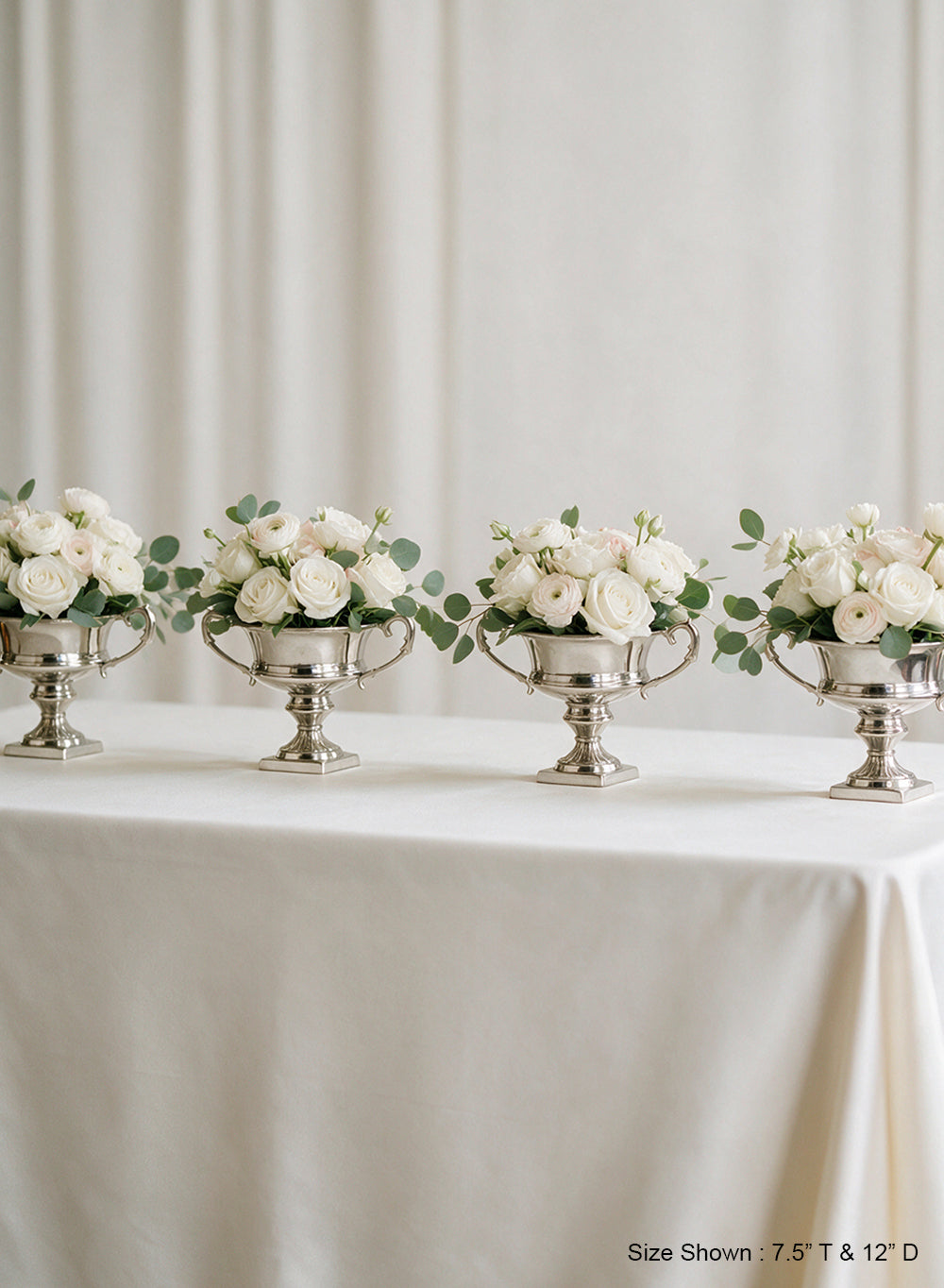 Silver Trophy Urn Vase with Handles Collection