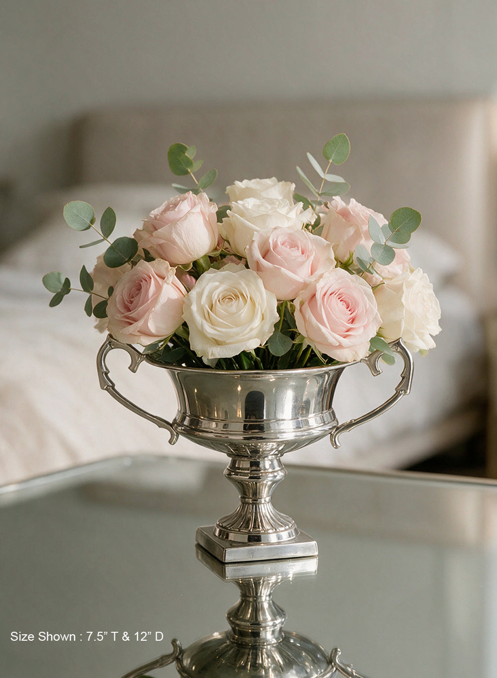 Silver Trophy Urn Vase with Handles Collection