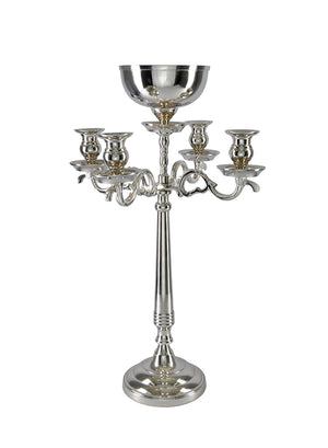 31.5" Silver Candelabra with Bowl