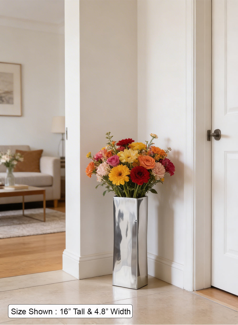 Linear Aluminum Rectangular Vase Collection