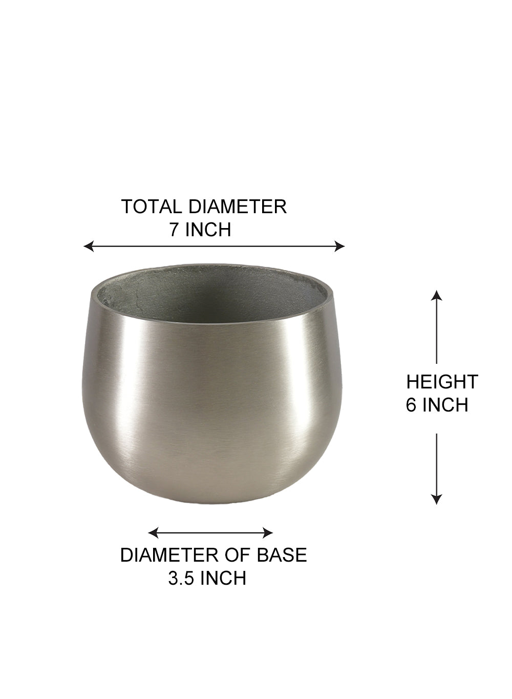 Silver Aluminum Bowl