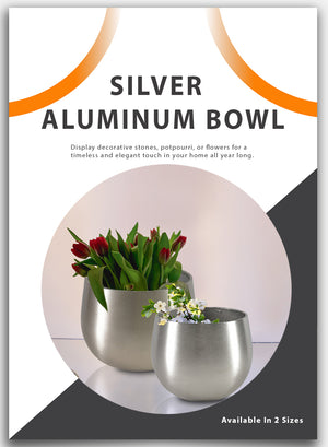 Silver Aluminum Bowl