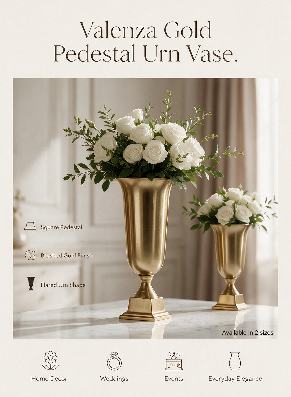 Valenza Gold & Silver Vase Collection