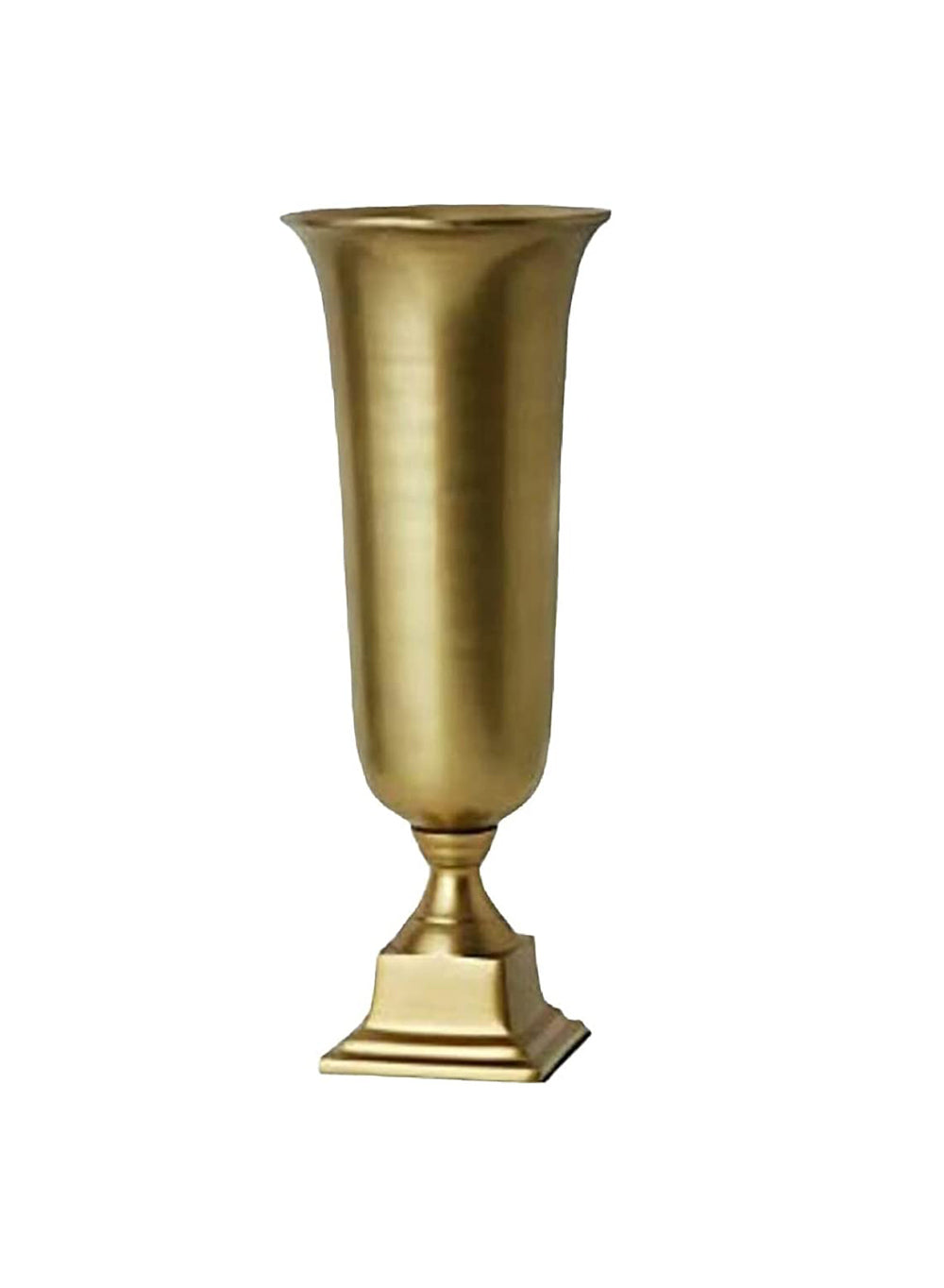 Gold Pedestal Urn Vase and Bowl