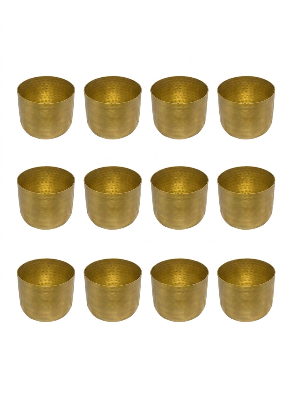 Antique Gold Hammered Pots Collection