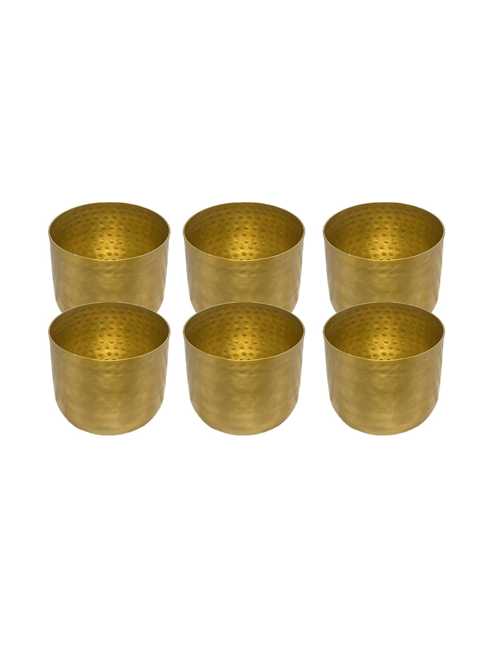 Antique Gold Hammered Pots Collection