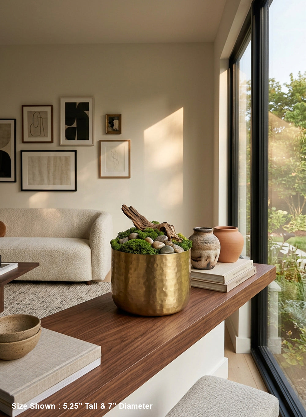 Antique Gold Hammered Pots Collection