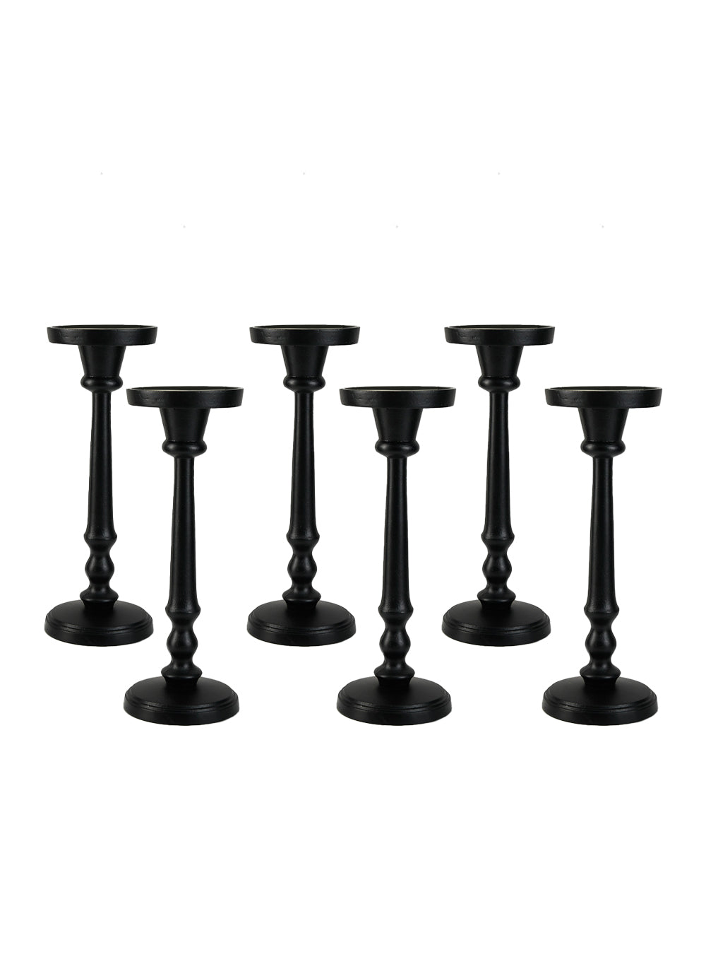 Twilight Black Pillar Candle Holder, in 2 sizes