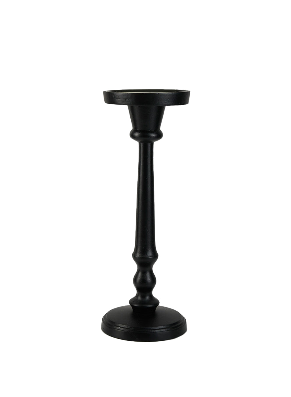 Twilight Black Pillar Candle Holder, in 2 sizes