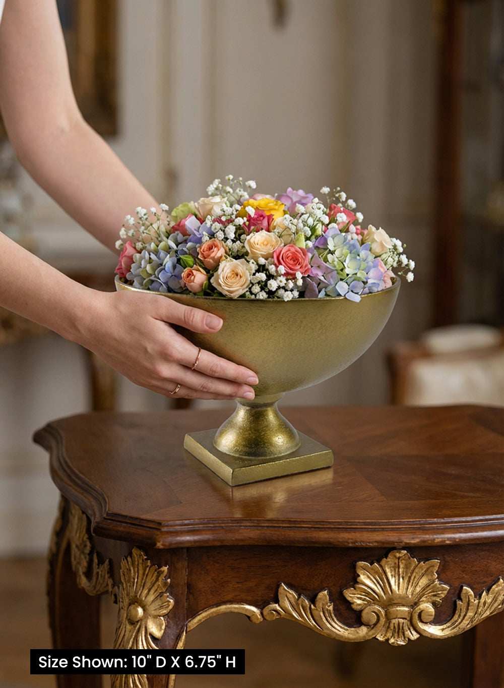 Antique Brass Pedestal Bowl Collection