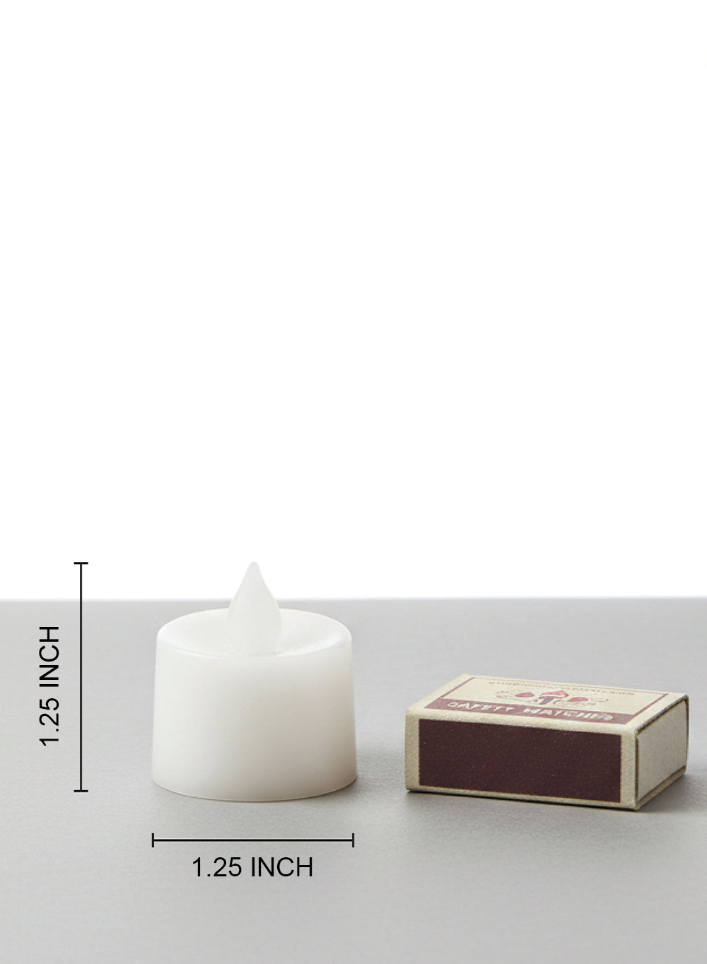 Flameless LED Tea Light Candles with Battery Included, 1.5" Diameter & 1.25" Tall, Pack of 12
