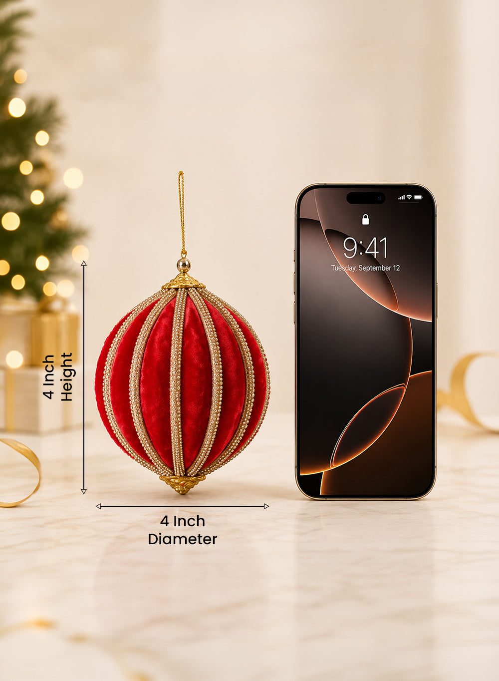 Noelle Velvet Christmas Ornaments Collection