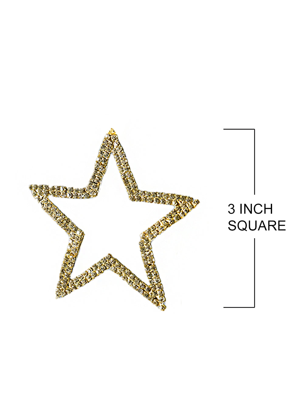 Rhinestone Studded Ornament, in 2 Colors & Shapes  Set of 6