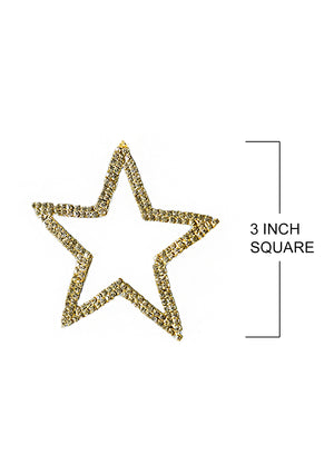 Rhinestone Studded Ornament, in 2 Colors & Shapes  Set of 6