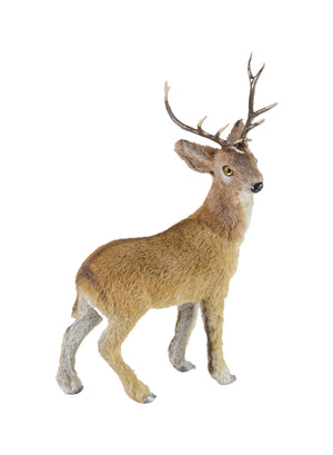 Lifelike Standing Deer Figurine