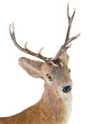 Lifelike Standing Deer Figurine