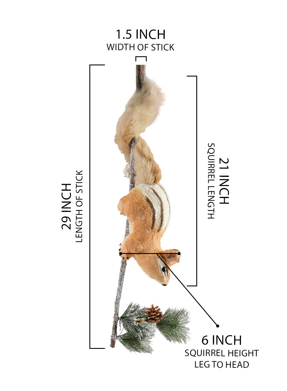 21" Lifelike Chipmunk on a 28.5" Branch