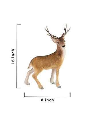 Lifelike Standing Deer Figurine