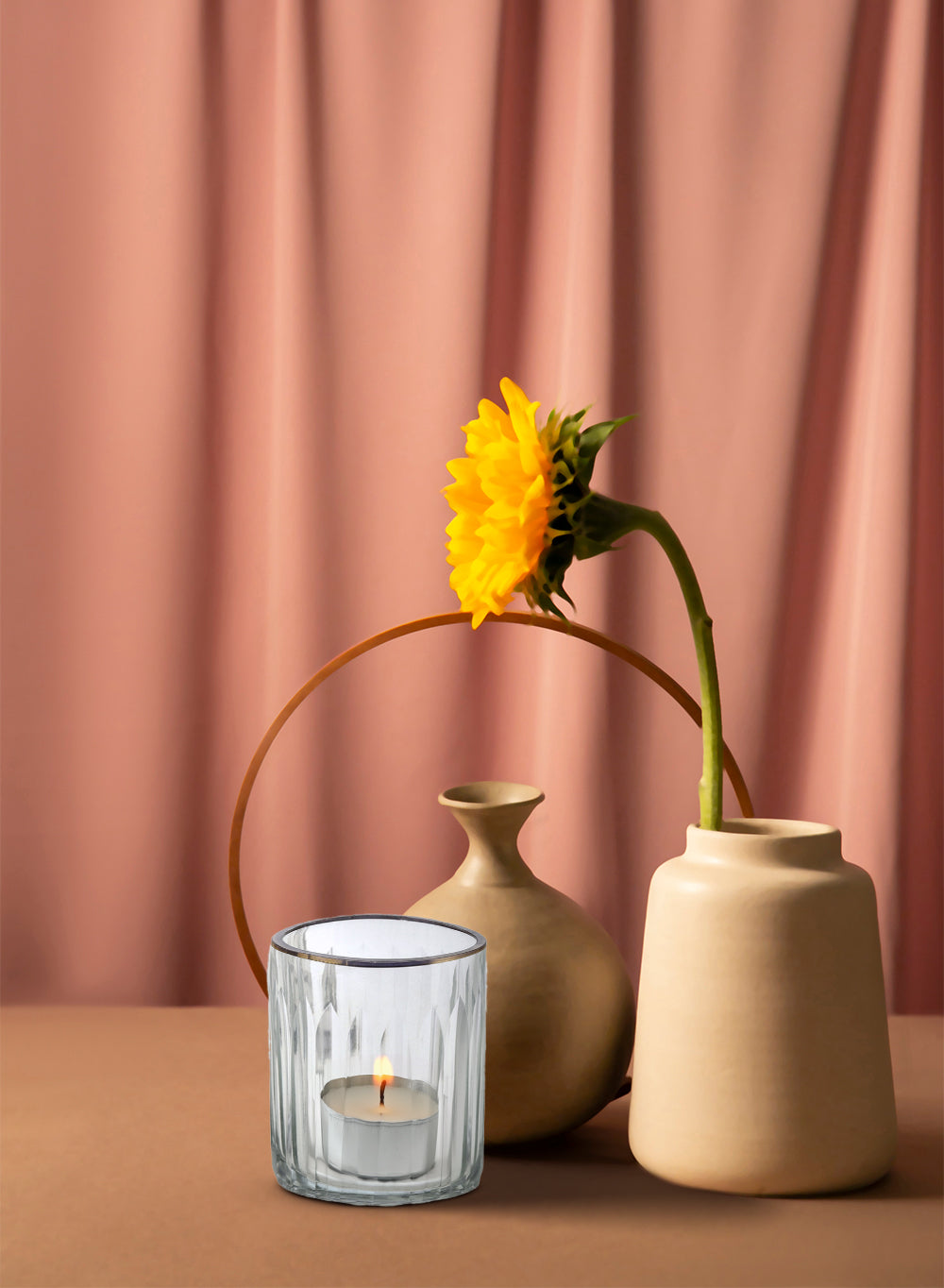 Incised Glass Votive Holder with Gold Rim, in 2 Patterns, Set of 4 and 32