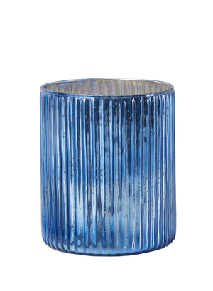 Vintage Ribbed Mercury Glass Vase - in 2 Colors