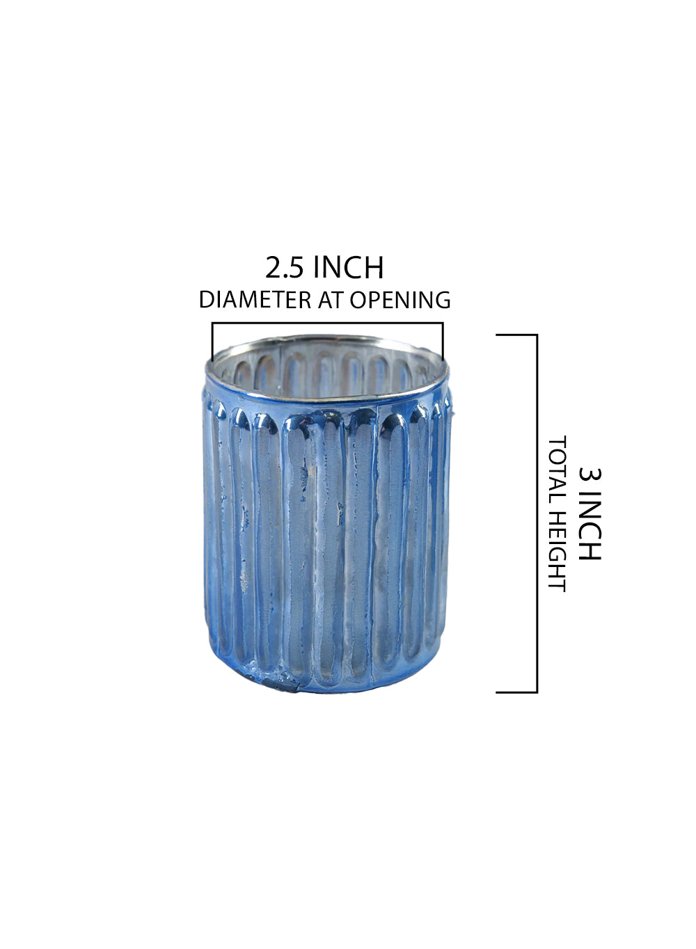 Serene Spaces Living Corrugated Glass Votive Candle Holder, 2 Size Options