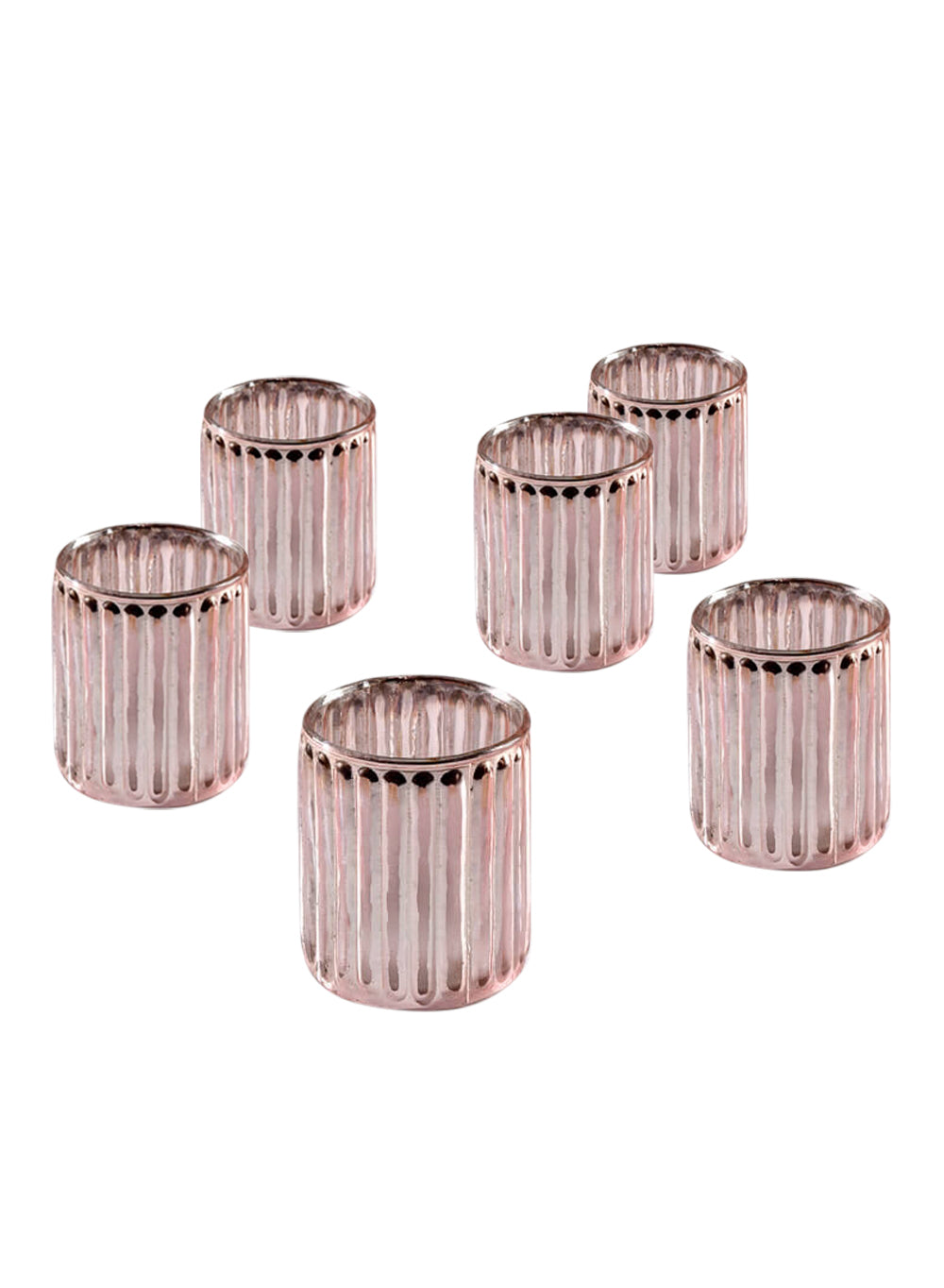 Serene Spaces Living Corrugated Glass Votive Candle Holder, 2 Size Options