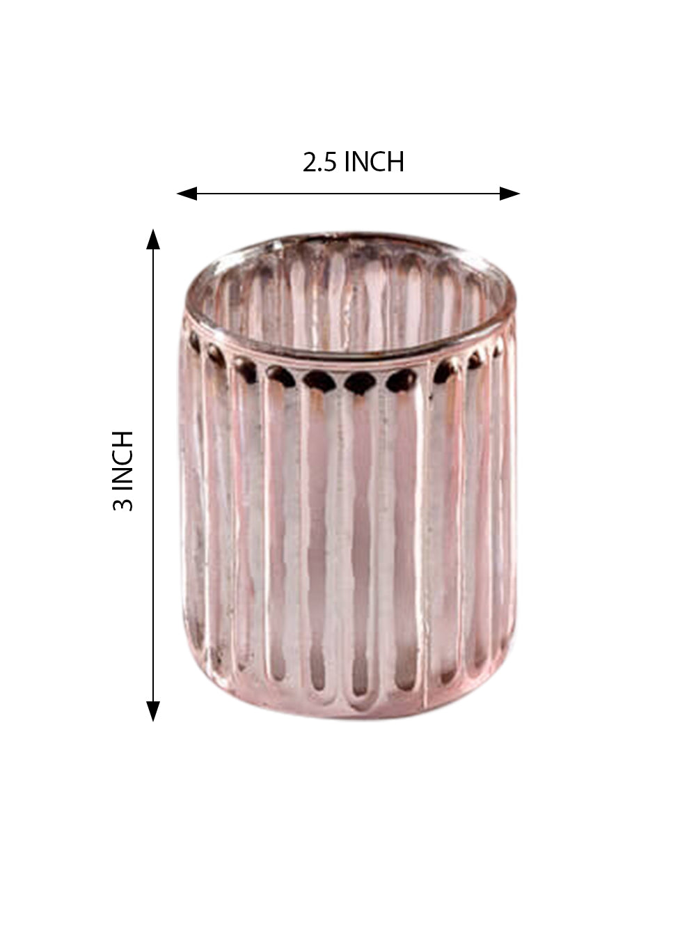 Serene Spaces Living Corrugated Glass Votive Candle Holder, 2 Size Options