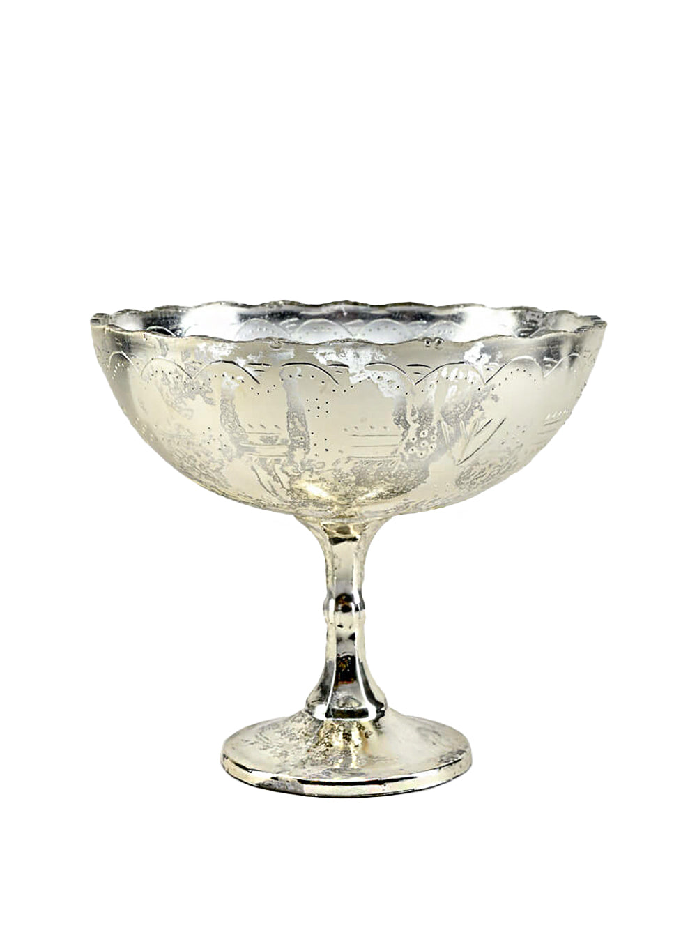 Alexandria Silver Glass Urn Vase, in 2 Sizes