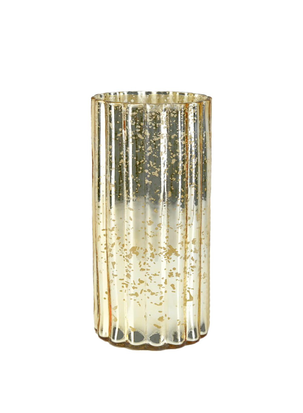 Scalloped Gold Mercury Glass Vase, in 2 Sizes