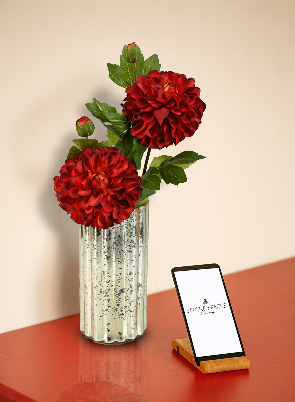 Scalloped Gold Mercury Glass Vase, in 2 Sizes