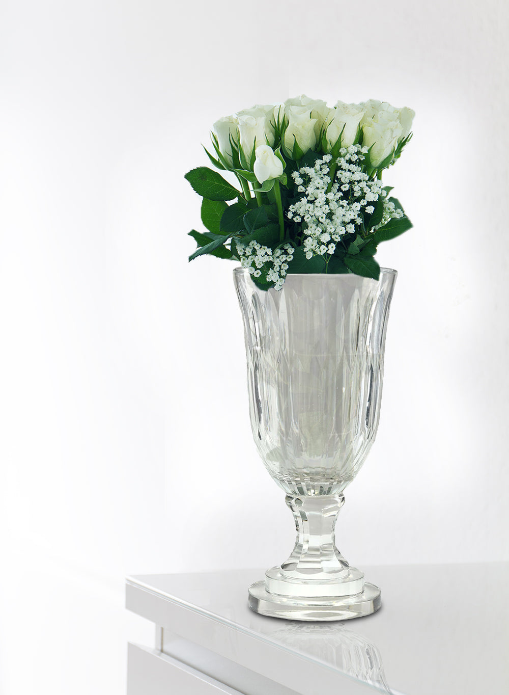 Etched Glass Vase, in 3 Designs