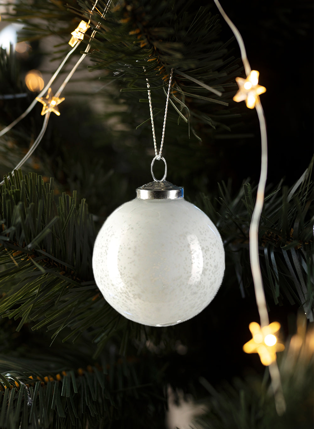 Mercury Glass Ball Ornaments, in 5 Colors, Set of 6