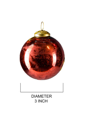 Mercury Glass Ball Ornaments, in 5 Colors, Set of 6