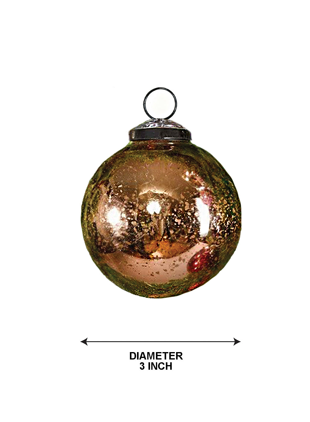 Mercury Glass Ball Ornaments, in 5 Colors, Set of 6