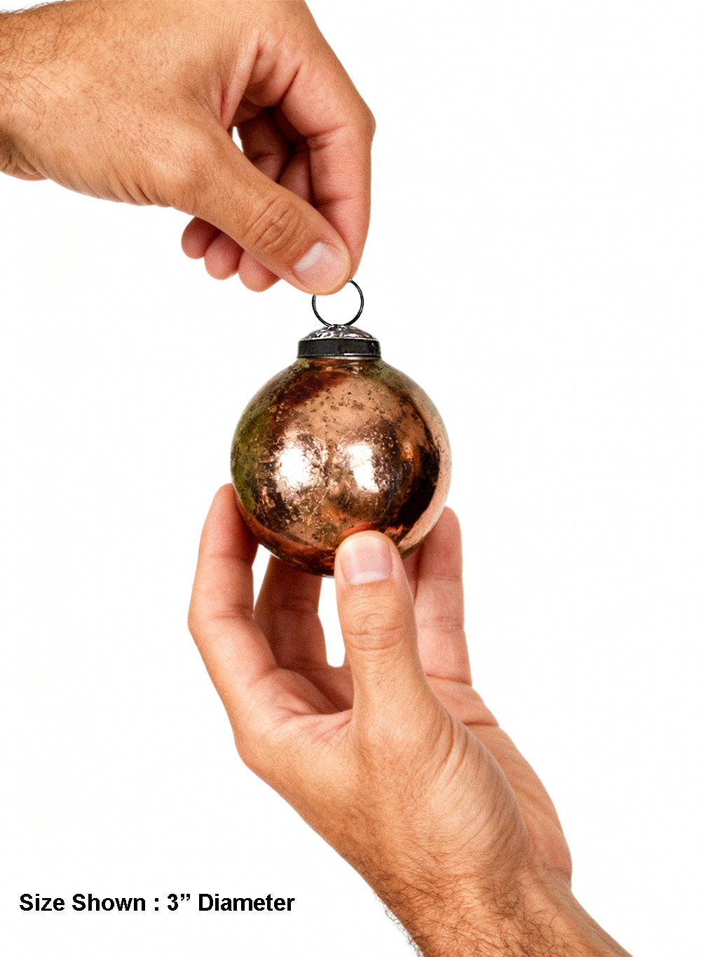 Mercury Glass Ball Ornaments, in 5 Colors, Set of 6