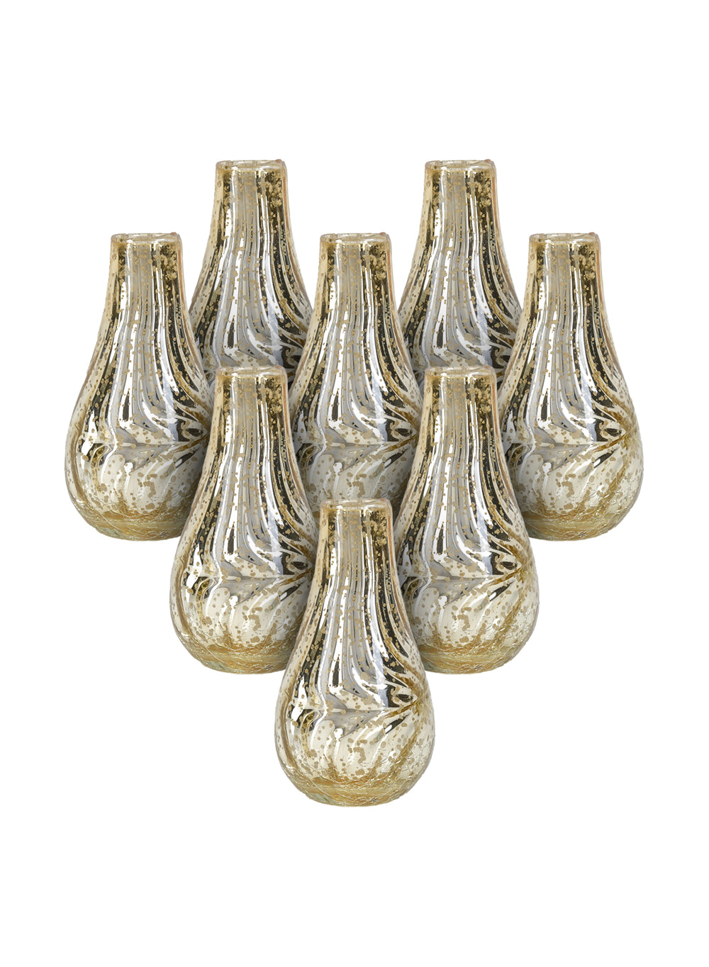 Mercury Crackle Bud Vase, in 4 Sizes