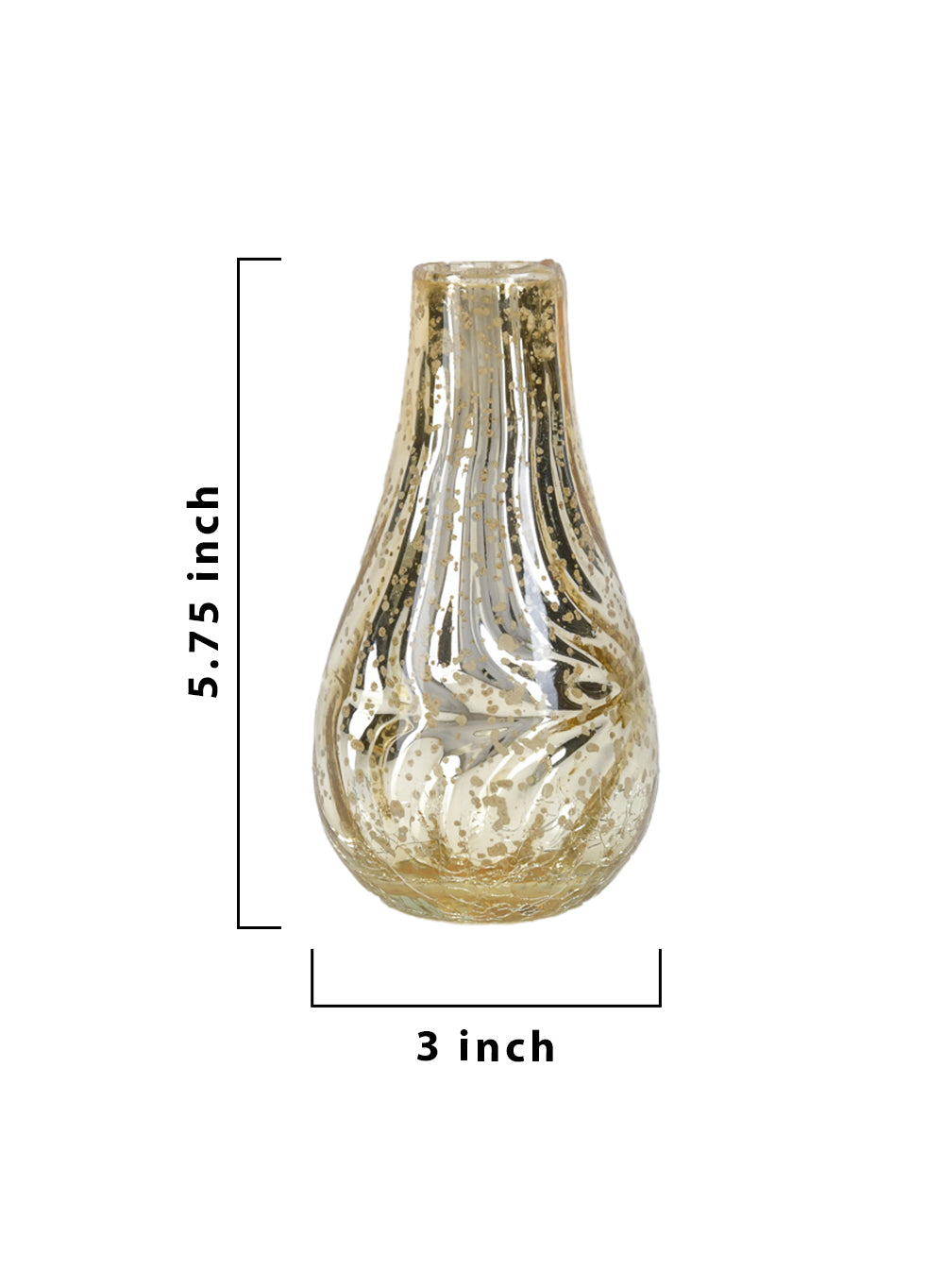 Mercury Crackle Bud Vase, in 4 Sizes