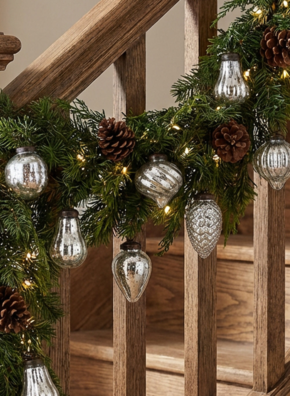 Mini Mercury Glass Ornaments Collection, 1-1.5" Wide x 2" Tall